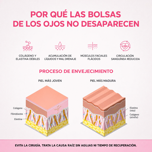 RevitalEyes® 2 en 1: terapia de luz roja + EMS para eliminar las bolsas de los ojos.